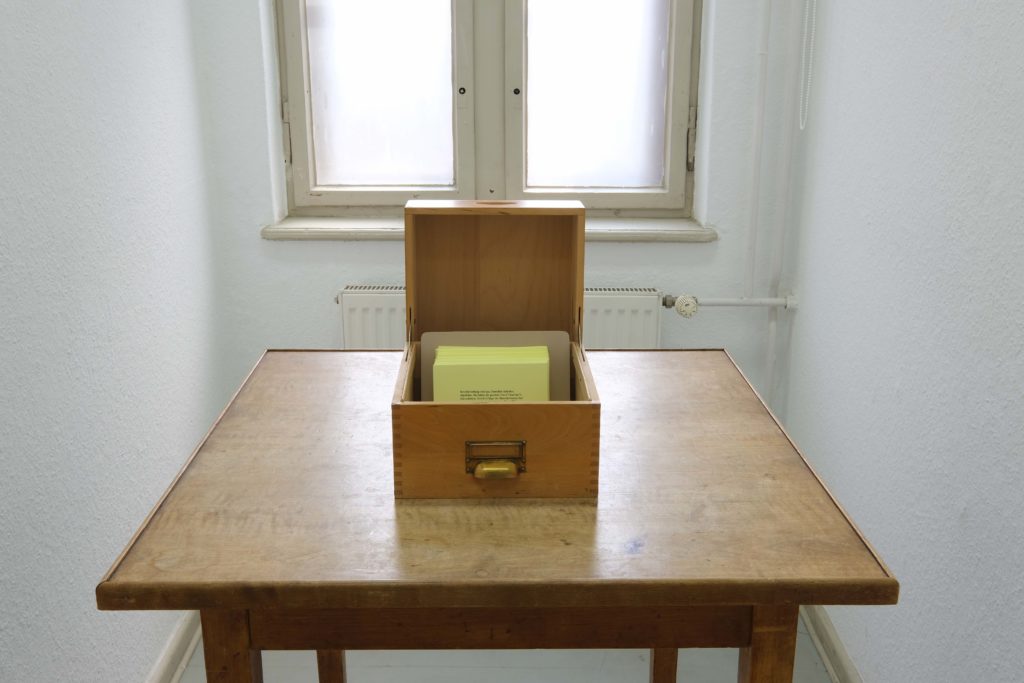 Archiv der enttäuschten Erwartung (Wiederverwendbare Absagen), Detail © Moritz Frei